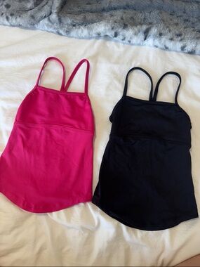 Bloch Kids Dance Tops in Hot Pink and Black (set of 2)